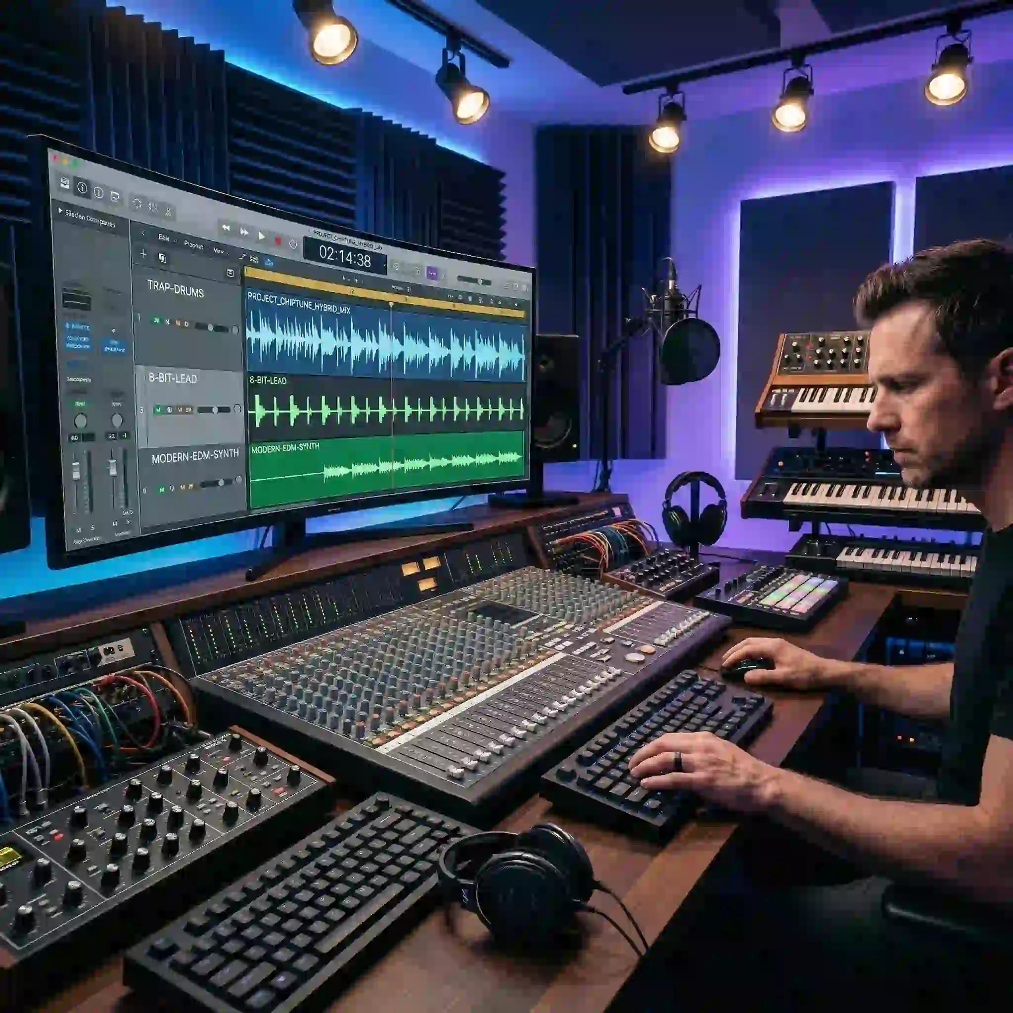 Professional producers use our 8-bit music generator to overcome beat block and quickly create motifs for sampling and manipulation in their DAW.