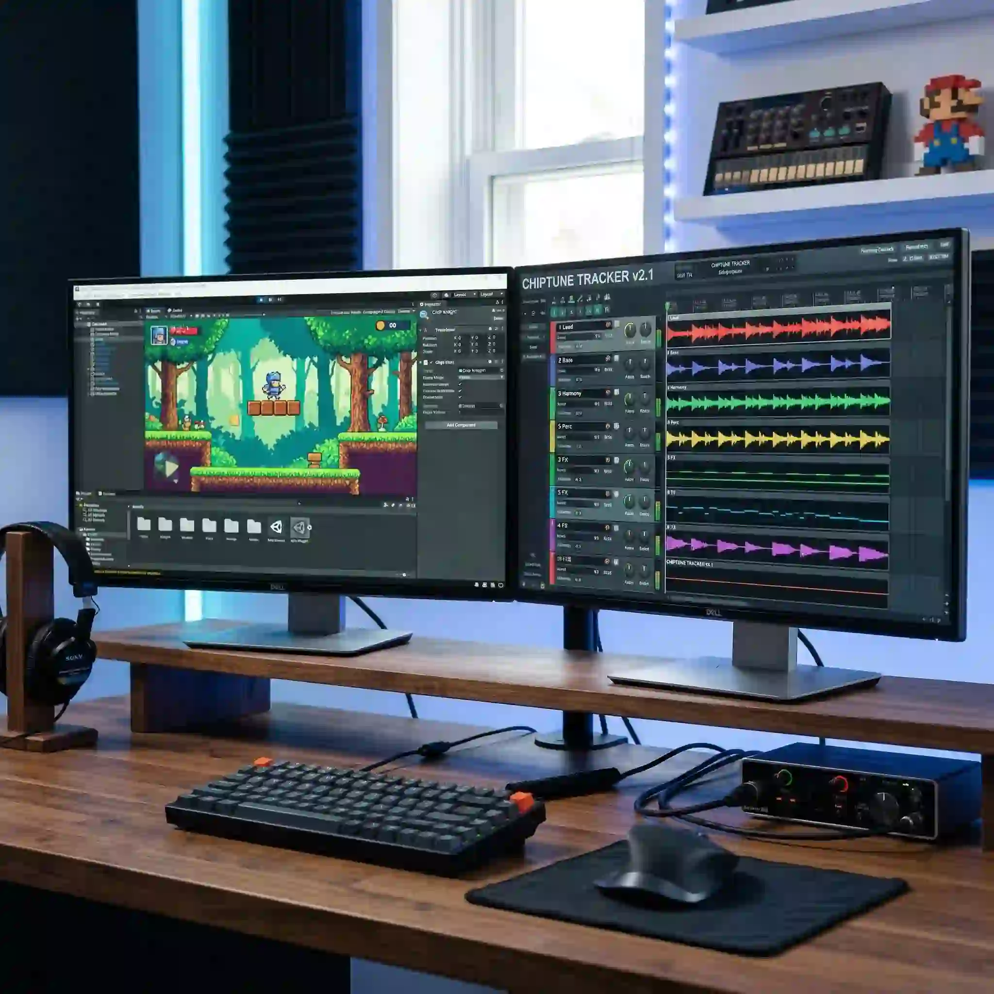 Our 8 bit music generator delivers optimized files ready for your game engine, providing smooth workflows with the best retro style music composer available today.